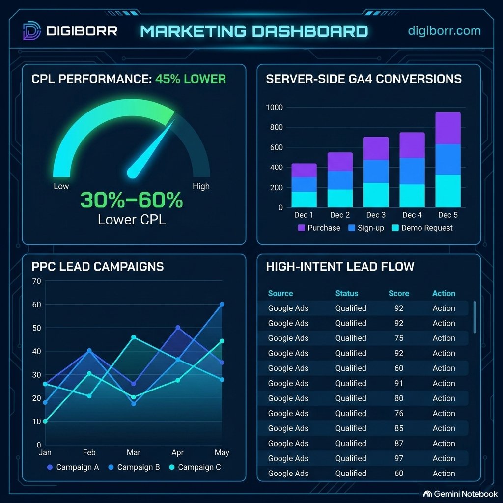 Digiborr - Conversion-First Performance Marketing & PPC Dashboard